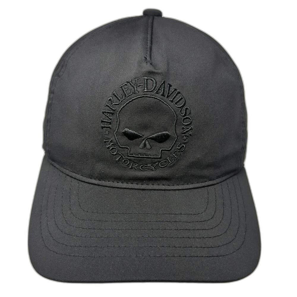 Harley-Davidson 5 Panel Black One Size Willie G Skull Boise Idaho Snapback Hat